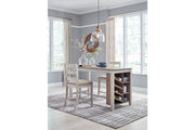 Skempton White/Light Brown Counter Height Dining Table - Lara FurnitureCounter Height Table