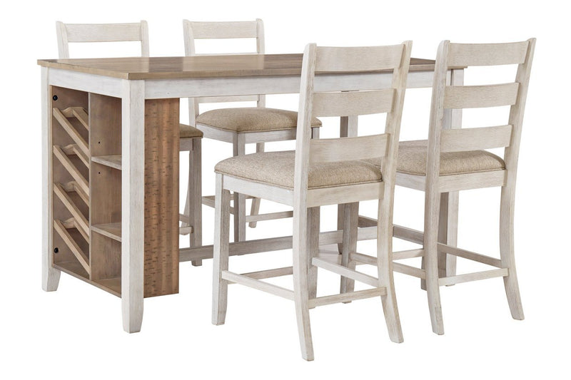 Skempton White/Light Brown Counter Height Dining Table - Lara FurnitureCounter Height Table