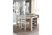 Skempton White/Light Brown Counter Height Dining Table - Lara FurnitureCounter Height Table
