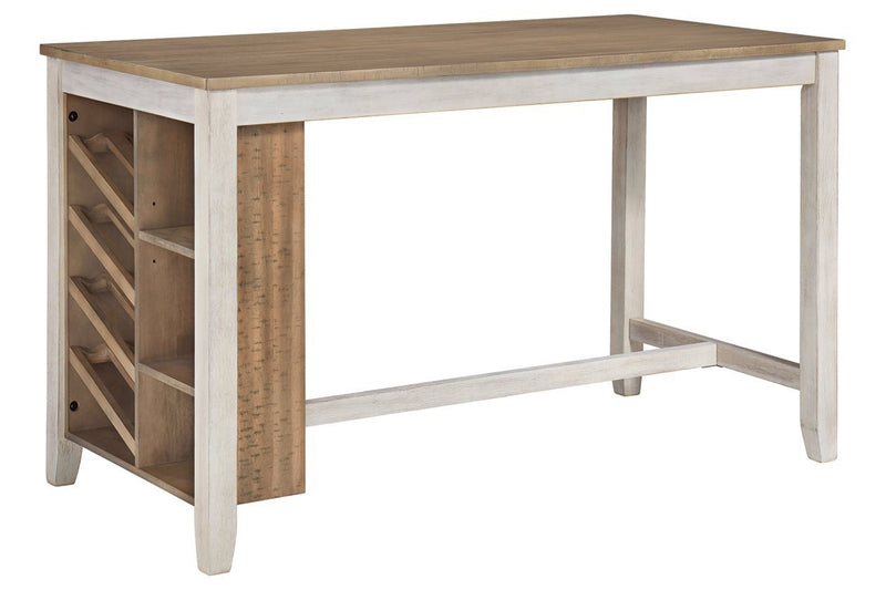 Skempton White/Light Brown Counter Height Dining Table - Lara FurnitureCounter Height Table