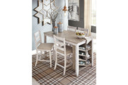 Skempton White/Light Brown Counter Height Dining Table - Lara FurnitureCounter Height Table