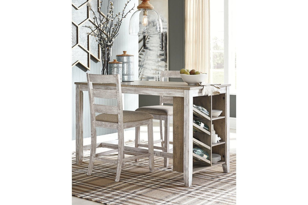 Skempton White/Light Brown Counter Height Dining Table - Gate FurnitureCounter Height Table