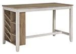 Skempton White/Light Brown Counter Height Dining Table - Lara FurnitureCounter Height Table