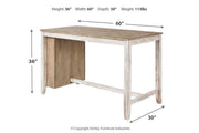 Skempton White/Light Brown Counter Height Dining Table - Lara FurnitureCounter Height Table