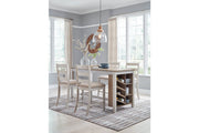 Skempton White/Light Brown Counter Height Dining Table - Lara FurnitureCounter Height Table