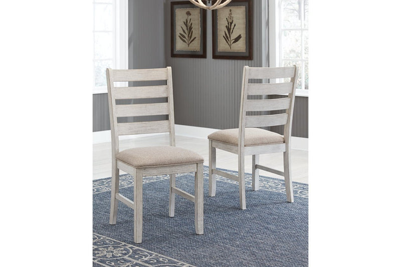 Skempton White/Light Brown Dining Chair (Set of 2) - Lara FurnitureDining Chair