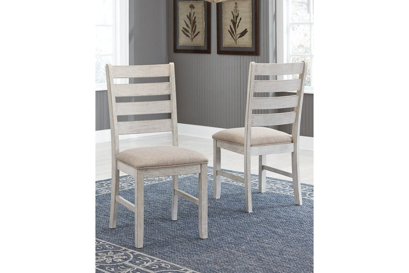 Skempton White/Light Brown Dining Chair (Set of 2) - Lara FurnitureDining Chair