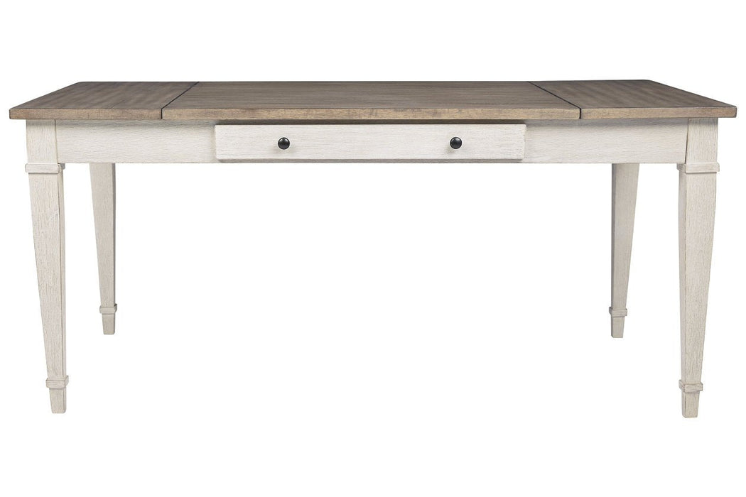 Skempton White/Light Brown Dining Table - Gate FurnitureDining Table