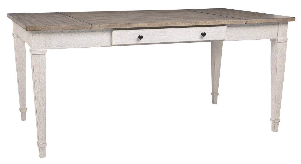 Skempton White/Light Brown Rectangular Dining Set - Gate FurnitureDining Room Set