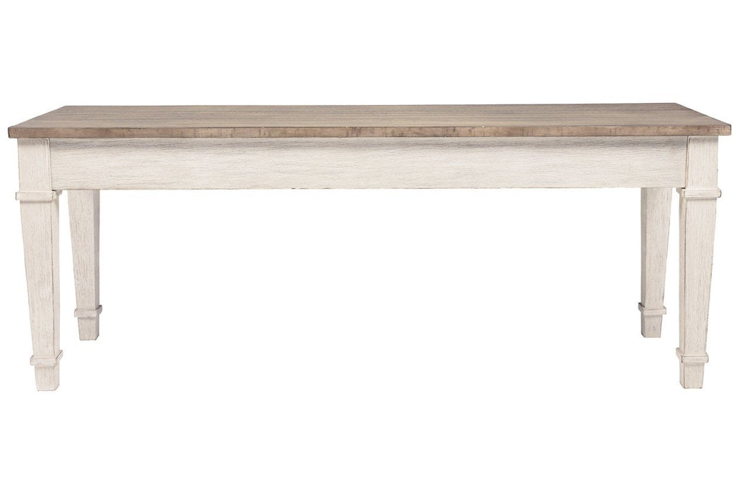 Skempton White/Light Brown Storage Bench - Gate FurnitureAccent Bench