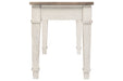 Skempton White/Light Brown Storage Bench - Gate FurnitureAccent Bench