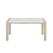 Skyla - White & Oak Rectangular Shape Dining Table with Faux Marble Top - D214-Table