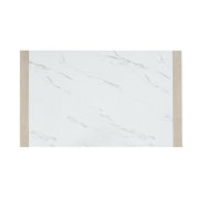 Skyla - White & Oak Rectangular Shape Dining Table with Faux Marble Top - D214-Table