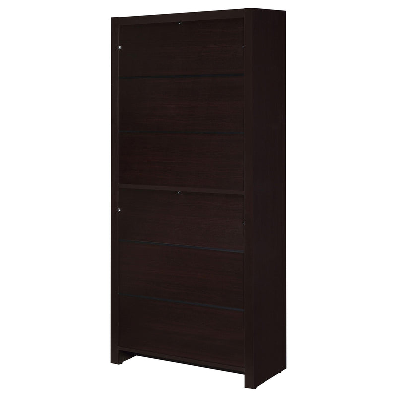 Skylar 71-inch 5-shelf Bookcase with Drawer Cappuccino - 800905