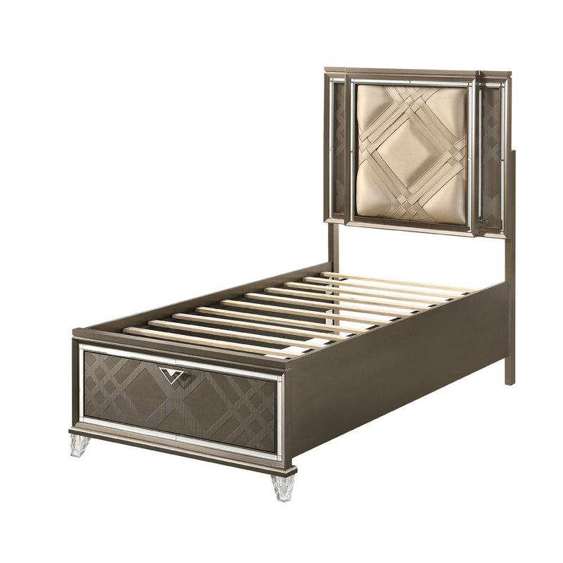 Skylar Twin Bed W/Led & Storage - 25340T