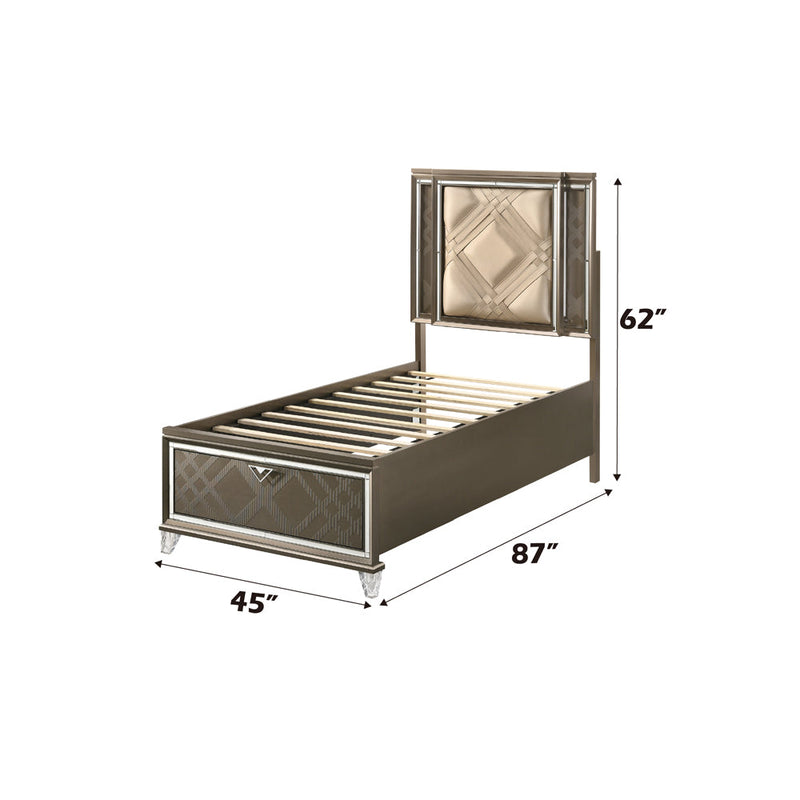 Skylar Twin Bed W/Led & Storage - 25340T