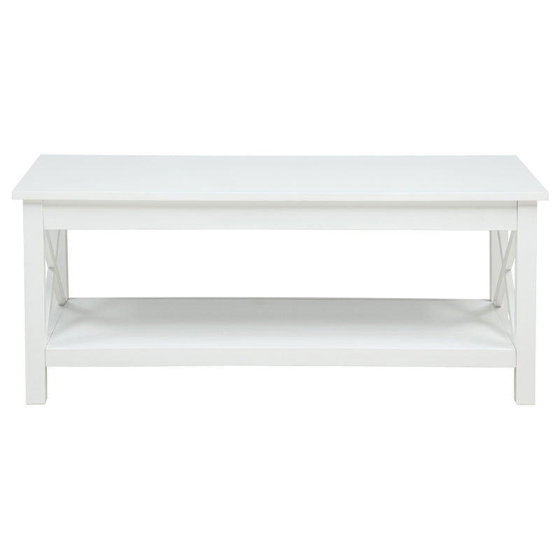 Skyview 44-inch Rectangular Lift Top Coffee Table White - 722088