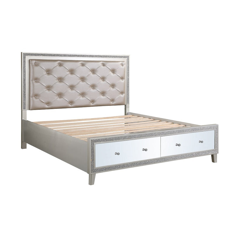 Sliverfluff EK Bed W/Led & Storage - BD00241EK