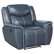 Sloane Upholstered Padded Arm Recliner Chair Blue - 610273