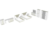 Smart Bedroom White Set - Lara FurnitureBedroom Set