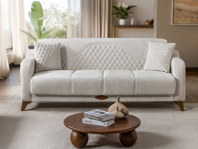 Smart Convertible Loveseat in Cream - 200-ST-SMA-HENRY05-2
