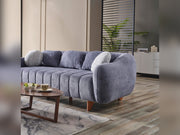 Snowy 3-pieces (Sofa & Loveseat & Swivel Chair) Livingroom Set Anthracite in Anthracite - 101-SNO-ROMAA-321