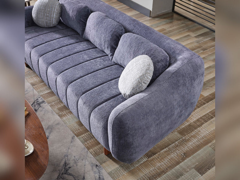 Snowy 3-pieces (Sofa & Loveseat & Swivel Chair) Livingroom Set Anthracite in Anthracite - 101-SNO-ROMAA-321