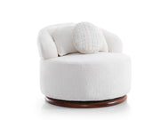 Snowy 3-pieces (Sofa & Loveseat & Swivel Chair) Livingroom Set Cream in Cream - 101-SNO-ROMAC-321