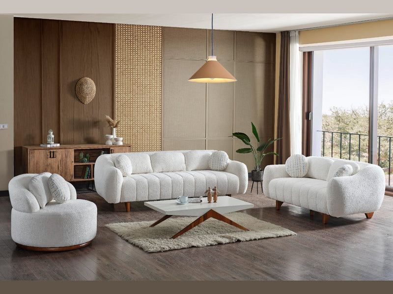 Snowy 37.4" Wide Swivel Armchair - Standard Accent Chairs