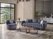 Snowy 37.4" Wide Swivel Armchair - Standard Accent Chairs