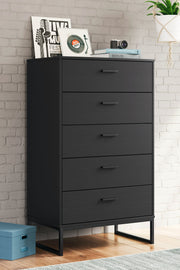 Socalle Black Chest of Drawers - EB1865-245