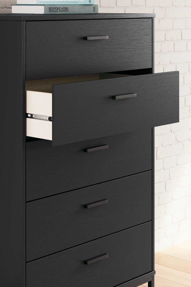 Socalle Black Chest of Drawers - EB1865-245