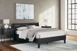 Socalle Black Queen Panel Platform Bed - Gate FurnitureQueen Bed