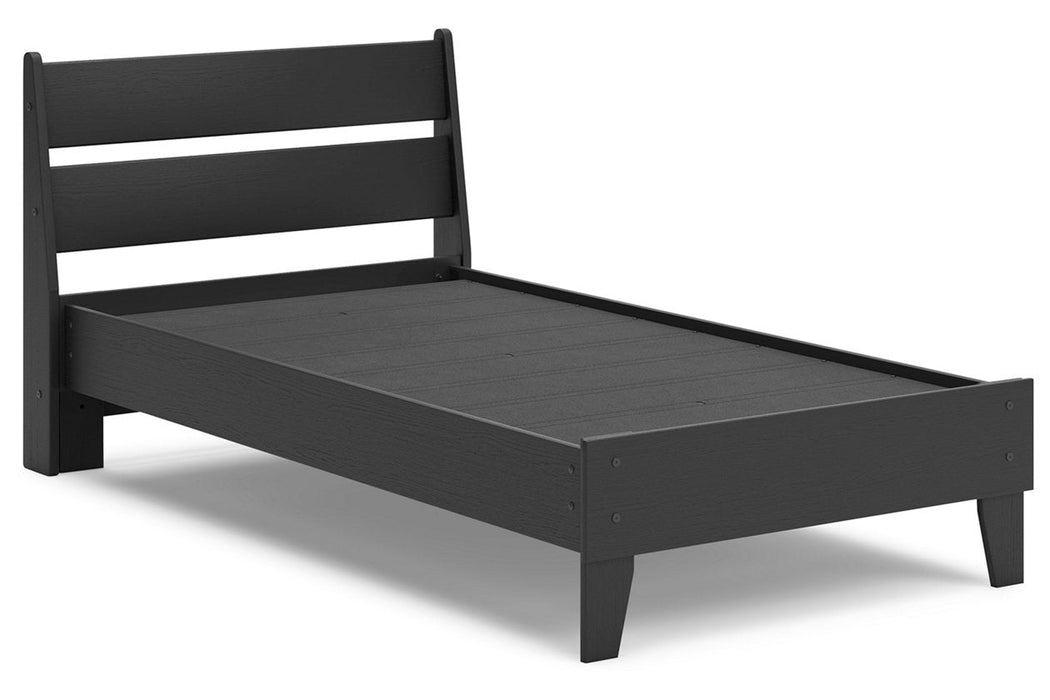 Socalle Black Youth Panel Platform Bedroom Set - Gate FurnitureYouth Bedroom Set