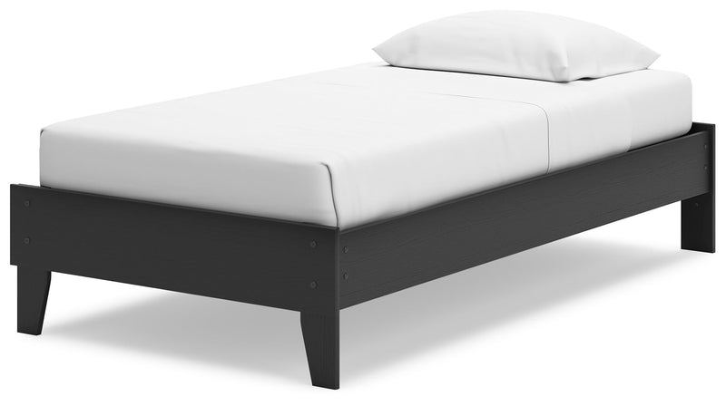 Socalle Black Twin Platform Bed from Ashley - Lara Furniture