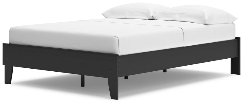 Socalle Black Full Platform Bed from Ashley - Lara Furniture