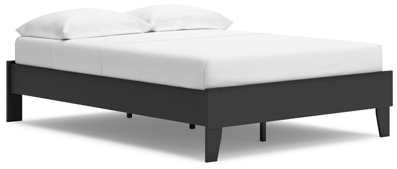 Socalle Black Full Platform Bed from Ashley - Lara Furniture