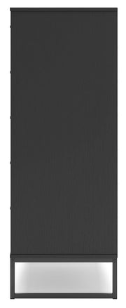 Socalle Full Platform Bed with Dresser and Chest in Black - PKG018850