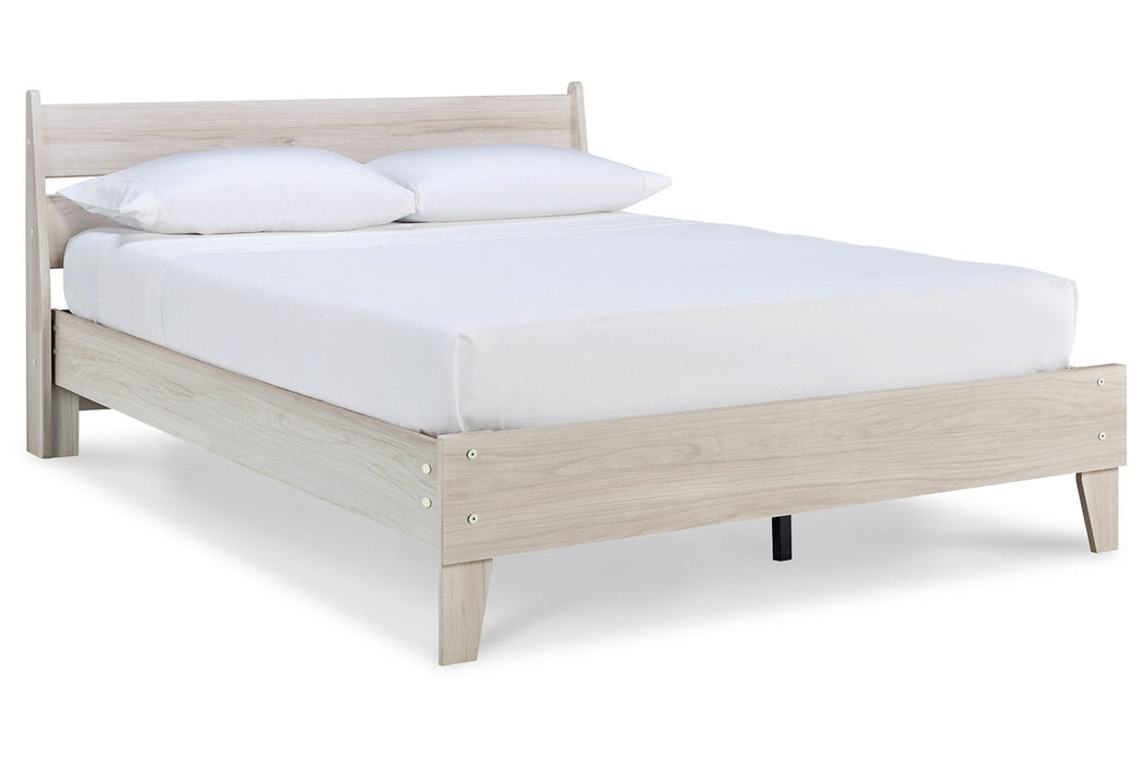 Socalle Natural Queen Panel Platform Bed - Gate FurnitureQueen Bed