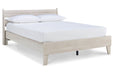 Socalle Natural Queen Panel Platform Bed - Gate FurnitureQueen Bed