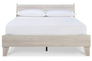 Socalle Natural Queen Panel Platform Bed - Lara FurnitureQueen Bed