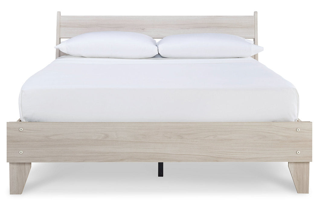 Socalle Natural Queen Panel Platform Bed - Gate FurnitureQueen Bed