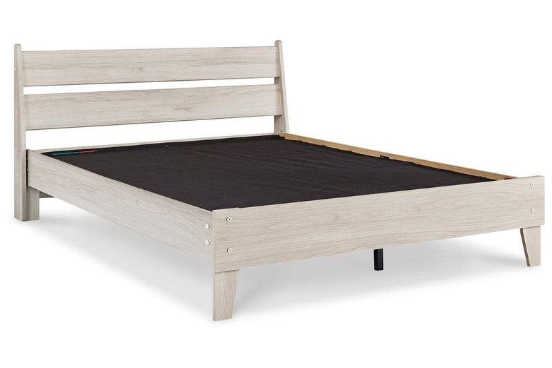 Socalle Natural Queen Panel Platform Bed - Lara FurnitureQueen Bed