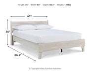 Socalle Queen Platform Bed with 2 Nightstands in Light Natural - PKG016403