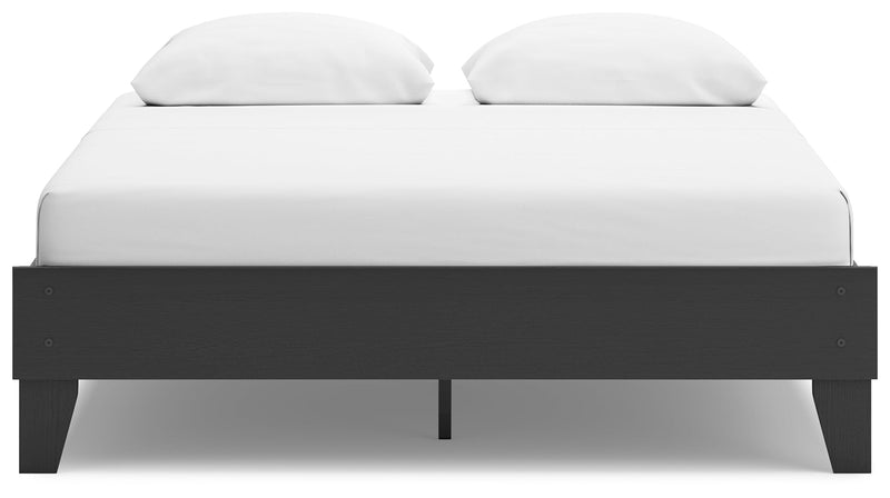 Socalle Queen Platform Bed with Dresser in Black - PKG018852