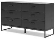 Socalle Queen Platform Bed with Dresser in Black - PKG018852