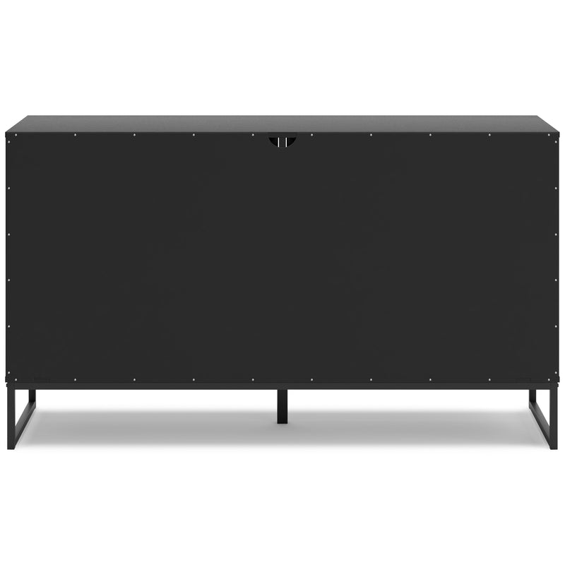 Socalle Queen Platform Bed with Dresser in Black - PKG018852