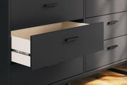 Socalle Queen Platform Bed with Dresser in Black - PKG018852