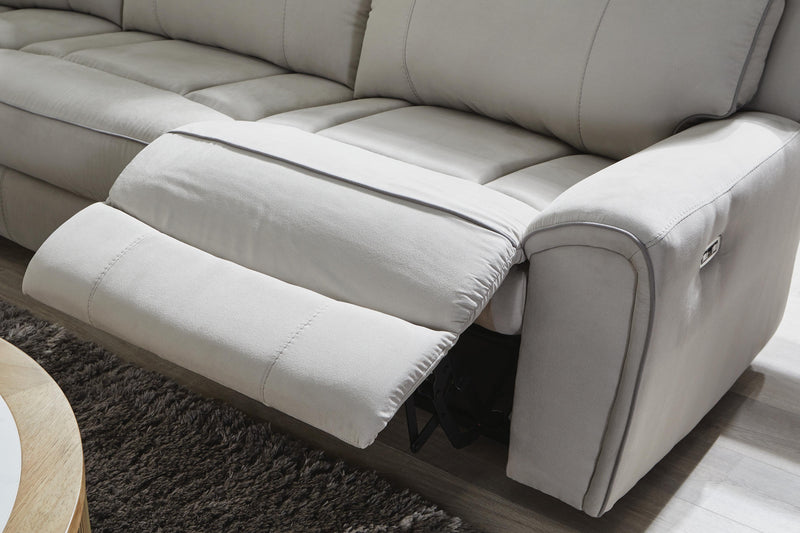 Social Pointe Pearl/Ash 3-Piece Power Reclining Sectional - PC98802S1