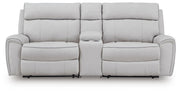 Social Pointe Pearl/Ash 3-Piece Power Reclining Sectional - PC98802S3